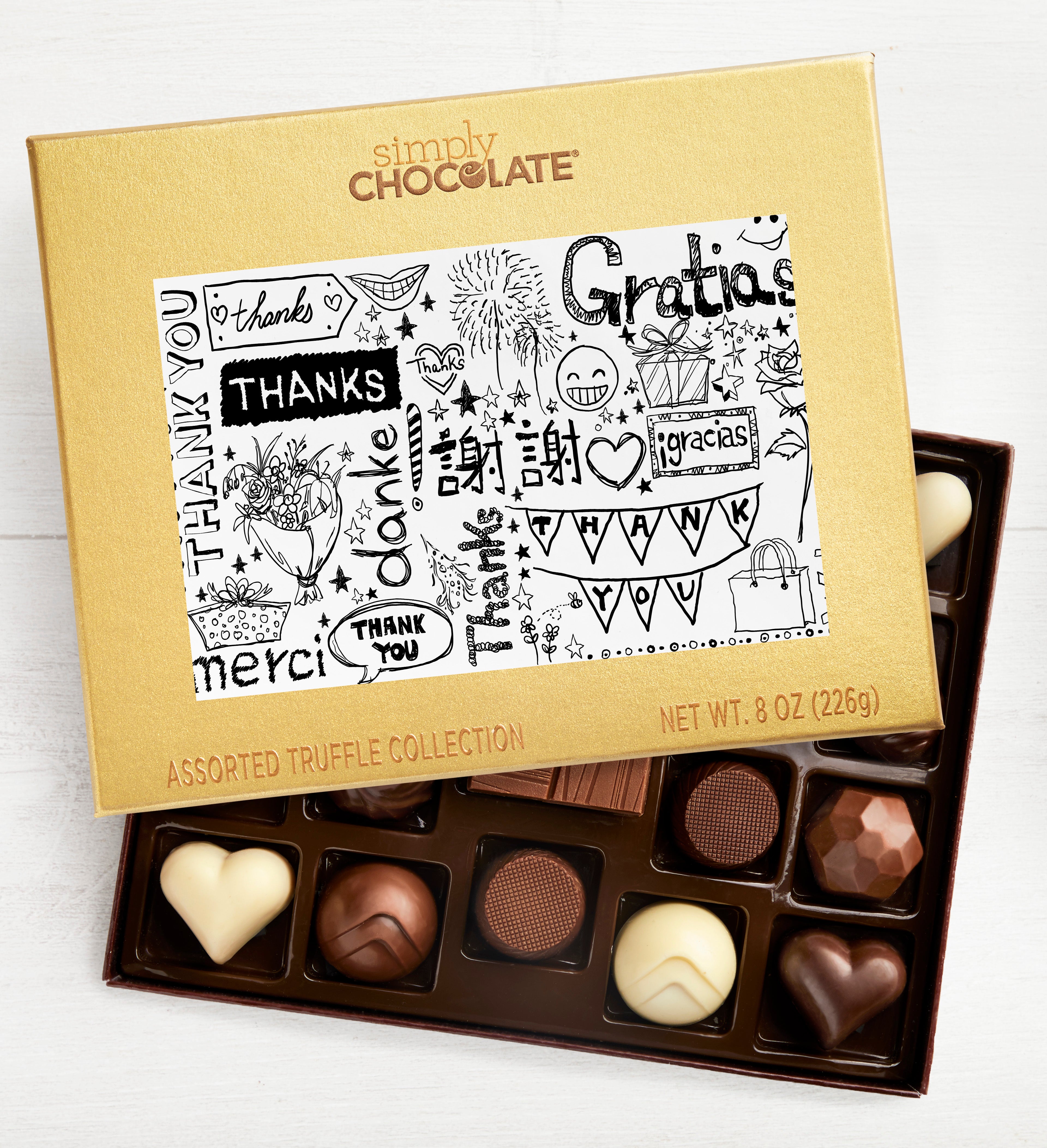 Thank You Languages 19pc Chocolate Box